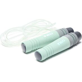 TKO Soft Padded Grip Jump Rope, Tangle-Free PVC Jumprope, Adjustable Length, Jump Ropes for Fitness for Women