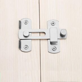 WANLIAN dingchi Sliding Barn Door Swivel Safety Hasp, Flip Door Latch, 90 Degree Heavy Duty Stainless Steel Bar Gate Latches Safety Door Lock