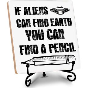 Funny Wooden Plaque Sign, Farmhouse Rustic Cute Office Classroom Desk Decor, Square Desk Decoration For Teacher, Student, Black And White Back To School Season, Library Table Decor. (027)