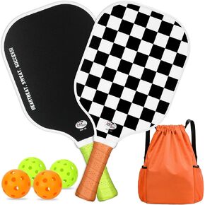 Pickleball Paddle Set of 2, USAPA Pickleball Paddles Fiberglass Surface Pickleball Paddle Set w/ 2 Pickle Ball Racket, 4 Pickleballs,1 Sackpack Pickleball Paddles for Women Men in Saudi Arabia