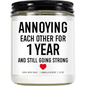 Candle, 1 Year Anniversary, Gifts for Him, Girlfriend, Boyfriend, Her, First Anniversary, Gifts for Husband, Wife, 1 Year Wedding Anniversary, Gifts for Couple, 1st Year Paper Anniversary