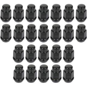 SCITOO 24pcs 12x1.25 Wheel Lug Nuts Set Tall 1.395 * 0.9 Closed End Lug Nuts Replacement fit for Infiniti for Nissan OEM Factory Black