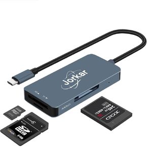 CFexpress Type B Card Reader 10Gbps, 3 in 1 Type-B & SD & Micro SD TF Card Reader, USB C for CFE Type B Camera Card Reader (Not for XQD Card), Compatible with Android/Windows/Mac OS/iPad