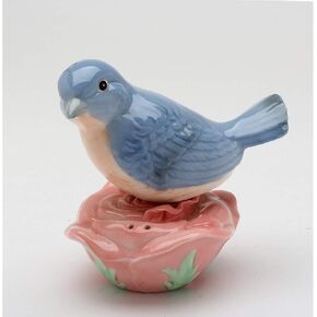 20743 Blue Bird on Rose Salt and Pepper