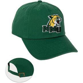 Desert Cactus Northern Michigan University Baseball Hat NMU Wildcats Brimmed Embroirderd Hats Cap Adjustable Cloth Strap Adult (Style A) Green