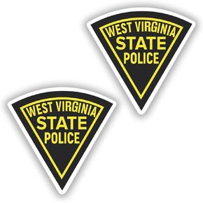 West Virginia State Police Vinyl Sticker for Car Vinyl Decal Truck Window Car Bumper Sticker 2 Inch Set of 2