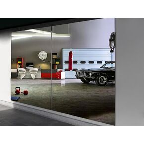 JAMBALAY Large Home Gym Mirrors for Gym, 2Pcs 48"x32" Glass Workout Mirrors, HD Large Full Body Mirrors for Dance, Yoga. Frameless Oversized Gym Mirror for Fitness, Garage. Wall Mounted Mirror