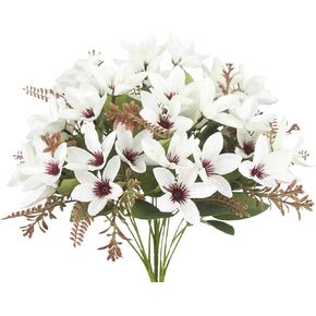 3 Pcs Artificial Flowers Red Fall Floral Forsythia Stems Silk Artificial Christmas Flowers for Floral Arrangements Harvest Festival Thanksgiving Christmas Vase Party Table Centerpieces Decor