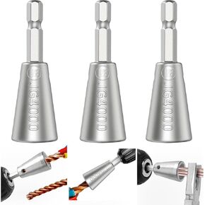 أداة لف الأسلاك للمثقاب، موصل سلكي ممتاز، ساق من الفولاذ المقاوم للصدأ، أدوات لف سلك كابل متينة لمثقاب الطاقة الكهربائية (قطعتان) in Kuwait