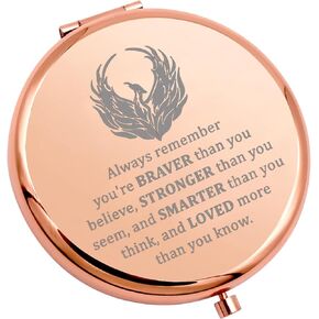 WSNANG Phoenix Makeup Mirror Rising Phoenix Gifts Phoenix Bird Pocket Mirror Inspiration Rebirth Gift Phoenix Lover Gifts (Phoenix Mirror)