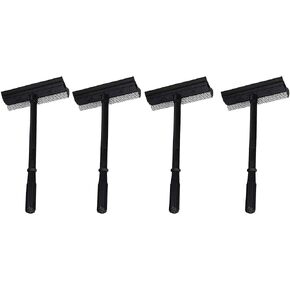 4 Pack of Black Duck Brand Window and Windshield Cleaning Sponge and Rubber Squeegee (Set of 4)
