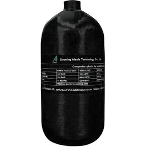 TUXING 4500Psi High Pressure Composite Cylinder, Scuba Tank,Carbon Fiber Air Tank 2.7L 164Cu in 2700CC, CE Approved, Pcp Paintball Air Tank Diving Tank (Empty Bottle) M18*1.5