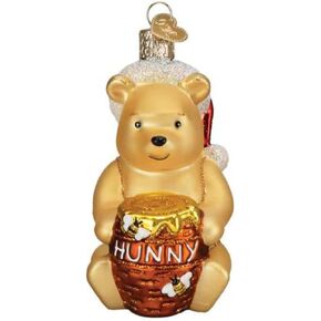 Old World Christmas Winnie The Pooh Glass Hanging Ornament