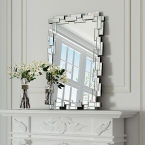 Wall Mirror Decorative - 30 * 46 Inch Large Rectangular Decorative Mirror for Living Room, Modern Accent Glass Wall Mirror for Bedroom, Office