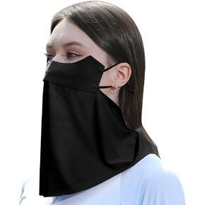 Women's Sunscreen mask Breathable ice Silk Veil Anti-UV face and Neck Cover Suitable for Summer Outdoor Sports