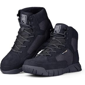 FREE SOLDIER Waterproof Hiking Work Boots Men's Tactical Boots 6 Inches Lightweight Military Boots Breathable Desert Boots(Black 12)