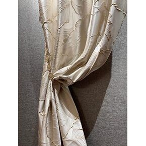 Luxury Curtains 84 Inches Long Grey Blue Jacquard Drapes 3D Gold Leaf High Precision Blackout Curtains for Living Room 2 Panels for Bedroom Grommet Top (Grey Blue, 54W''*84''L)