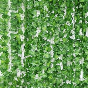 38 Pcs 268Ft Vines - Fake Vines Leaves, Artificial Ivy Garland, Hanging Vines - Vine Plants with Cable Tie - Fake Ivy for Wedding Party Garden Greenery Decor Outdoor Indoor Wall Decoration in Kuwait