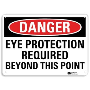 SmartSign “Danger - Eye Protection Required Beyond This Point" Sign | 10" x 14" 3M Reflective Aluminum