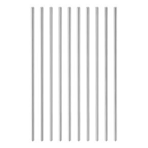 Rebower 304 Stainless Steel Solid Round Rod, [for Drift Punches Various Shaft DIY Craft Model Plane Model Ship Model Cars] - 2mmx100mm / Silver Tone / 20 Pcs