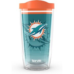 كوب معزول بمروحة من Tervis NFL Miami Dolphins-Forever، 16oz، كلاسيكي