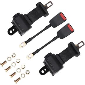 2 Pack Golf Cart Seat Belt Kits Retractable Fits Most Golf Cart Like EZGO, Yamaha, Club Car, UTV
