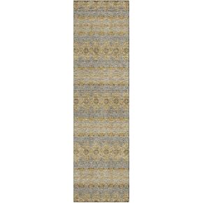 Addison Rugs Chantille ACN615 Gold 2'3" x 7'6" Indoor Outdoor Hallway Runner Rug, Stain Resistant Washable Kitchen Area Carpet for Bathroom, Laundry and Bedroom Rug