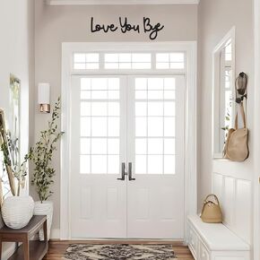 Love You Bye Wood Sign Home Decor Boho Wall Decor Convey Love and Warmth to Family and Lovers Wall Art Gift Suitable for Hallway Entryway Door Good for Valentine's Decoration at Home (D)