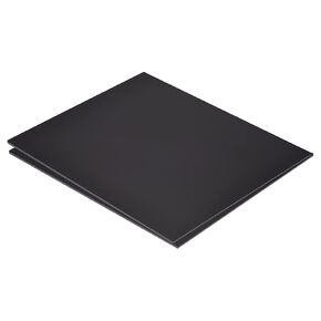 MECCANIXITY Black ABS Plastic Sheet 10x8x0.04inch for Building Model, DIY Crafts, Panel, Pack of 2