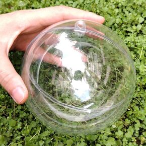 100mm 20 Pcs Large Filling Transparent Decorative Clear Baubles to Fill 4 inch Assorted Sizes DIY Craft Ball Christmas, Birthday, Wedding, Party Ornaments (100mm)