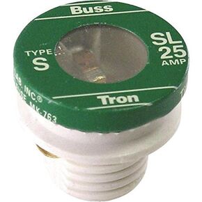 BUSSMANN SL-25-25 Amp Time Delay Loaded Link Rejection Base Plug Fuse 125V Ul Listed (Pack of 1)