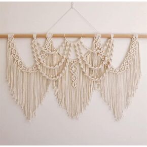QLBUJ Large Macrame Wall Hanging Macrame Tapestry Above Headboard Boho Home Decor for Bedroom Living Room Apartment Wedding Party,38" W X 28" L