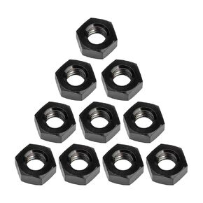 Titanium Ti M4 M5 M6 M8 M10 Hex Nut for Bike Motorcycle Car Boat Aerospace Ti Alloy GR5 Pack of 10 (M5, Black)