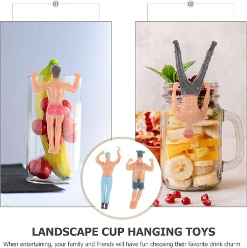 16Pcs Glass Markers, Wine Glass Figure Charms Anime Figurines Doll Toy Wine Bottle Marker Cup Hanging Ornament Identify Label for Drink Markers in Kuwait