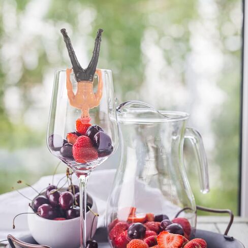 16Pcs Glass Markers, Wine Glass Figure Charms Anime Figurines Doll Toy Wine Bottle Marker Cup Hanging Ornament Identify Label for Drink Markers in Kuwait