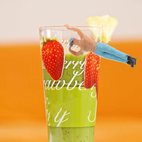 16Pcs Glass Markers, Wine Glass Figure Charms Anime Figurines Doll Toy Wine Bottle Marker Cup Hanging Ornament Identify Label for Drink Markers in Kuwait