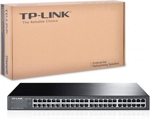 TP-Link 24 Port 10/100Mbps Fast Ethernet Switch, Plug & Play, Desktop/Rackmount, Sturdy Metal w/ Shielded Ports, Fanless, Unmanaged (TL-SF1024D),Black in Kuwait