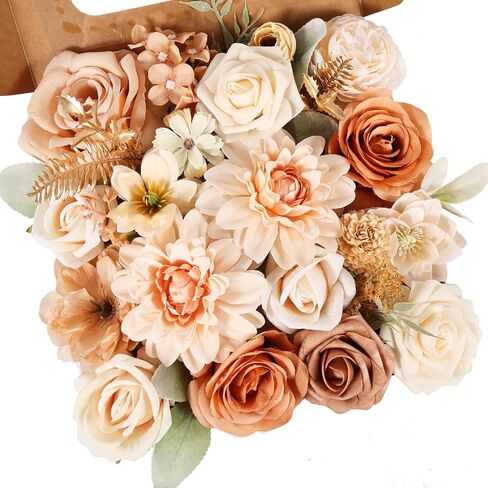 Artificial Flowers Combo Box Set Dusty Blue Bouquet Flowers for Wedding Centerpieces Arrangements Bridal Shower Party Decorations Fake Floral for Home in Saudi Arabia