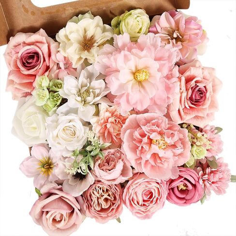 Artificial Flowers Combo Box Set Dusty Blue Bouquet Flowers for Wedding Centerpieces Arrangements Bridal Shower Party Decorations Fake Floral for Home in Saudi Arabia