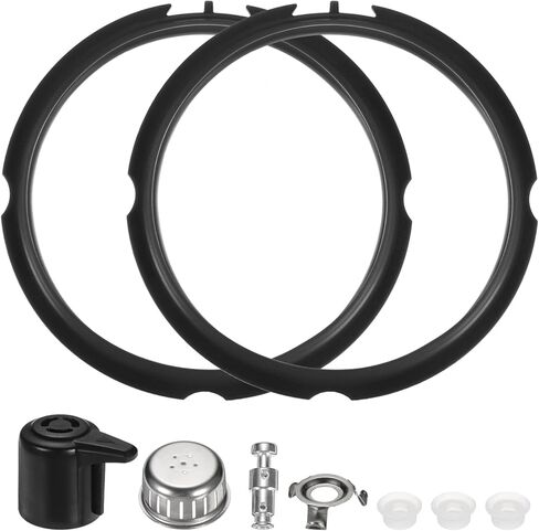 uxcell Replacement Parts Accessories Set for Pressure Pot 5/6QT, 9 Set Include Steam Release Handle Sealing Ring Steam Release Valve and Float Valve Seal Anti-Block Shield, Blue in Saudi Arabia