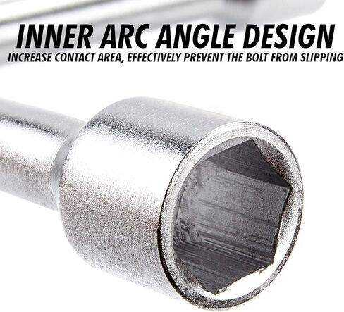 CARTMAN Professional 14 Inch Universal Heavy Duty Lug Wrench 4 Way Tire Iron Wrench, Black in Kuwait