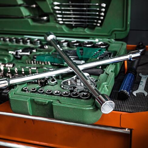 CARTMAN Professional 14 Inch Universal Heavy Duty Lug Wrench 4 Way Tire Iron Wrench, Black in Kuwait