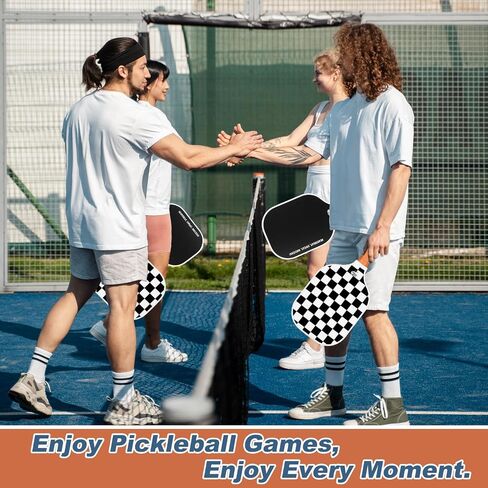 Pickleball Paddle Set of 2, USAPA Pickleball Paddles Fiberglass Surface Pickleball Paddle Set w/ 2 Pickle Ball Racket, 4 Pickleballs,1 Sackpack Pickleball Paddles for Women Men in Saudi Arabia