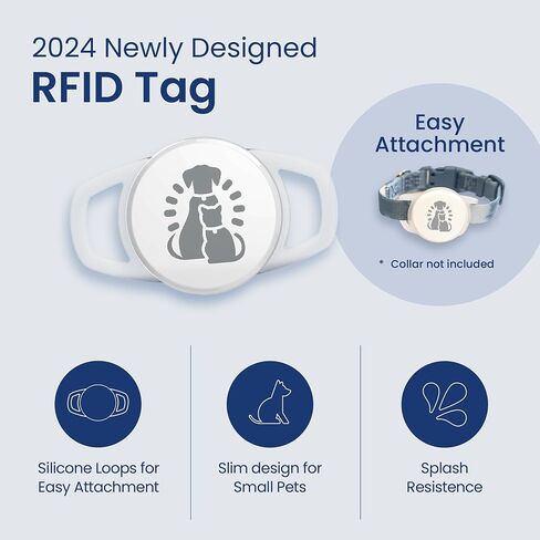 PortionPro Rx 2024 Newly Designed RFID Tag with Silicon Loops, for The PortionPro Rx Automatic Cat and Dog Feeder in Saudi Arabia