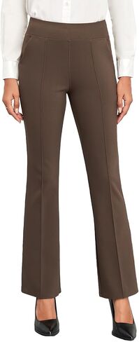 Summer Womens Dress Pants Elastic High Waisted Stretch Bootcut Business Casual Pants Pull on Office Work Slacks in Saudi Arabia