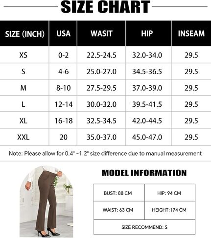 Summer Womens Dress Pants Elastic High Waisted Stretch Bootcut Business Casual Pants Pull on Office Work Slacks in Saudi Arabia