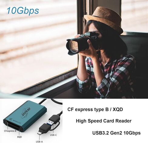CFexpress Type B Card Reader 10Gbps, 3 in 1 Type-B & SD & Micro SD TF Card Reader, USB C for CFE Type B Camera Card Reader (Not for XQD Card), Compatible with Android/Windows/Mac OS/iPad in Saudi Arabia
