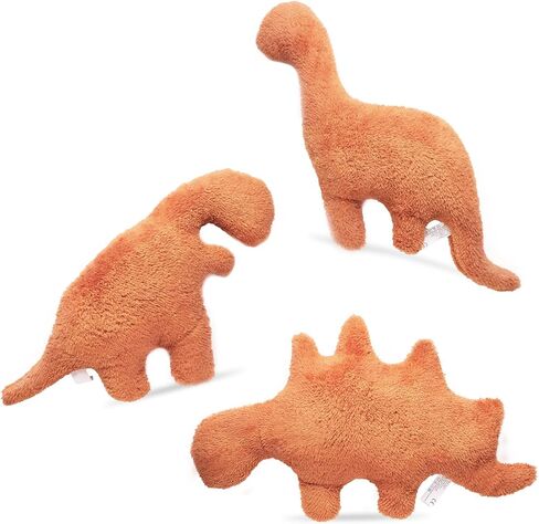 Dino Nugget Pillow Plush, 18 inches Dinosaur Chicken Nugget Pillow Stuffed Plush Toy, Funny Dinosaur Theme Party Room Decor Birthday Gift for Boys Girls(3 Pcs) in Saudi Arabia