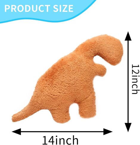 Dino Nugget Pillow Plush, 18 inches Dinosaur Chicken Nugget Pillow Stuffed Plush Toy, Funny Dinosaur Theme Party Room Decor Birthday Gift for Boys Girls(3 Pcs) in Saudi Arabia
