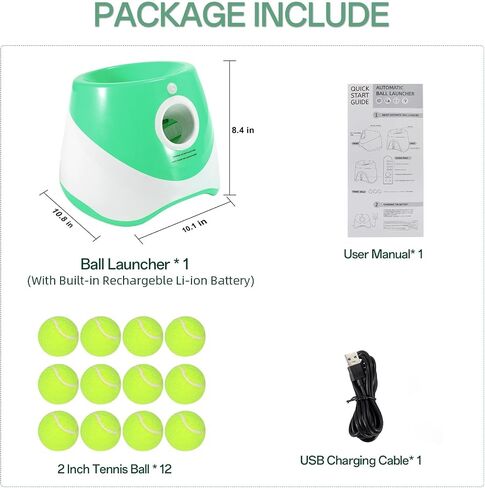 Ball Launcher for Dogs, Automatic Dog Ball Launcher with 12 Tennis Ball, Interactive Dog Toys Pet Ball Indoor Outdoor Thrower Machine (Blue Automatic Tennis Ball) in Saudi Arabia